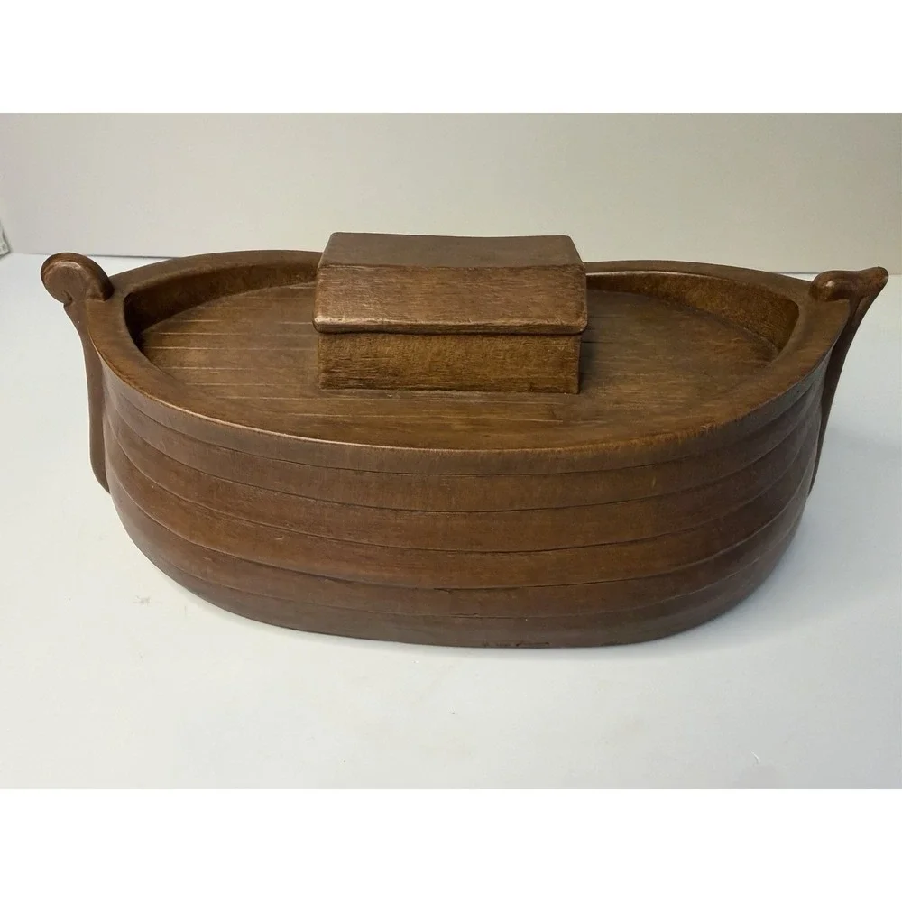 Hudson Pewter Noah's Ark. Includes Ark & ladder,6 pairs Of Hudson pewter pieces